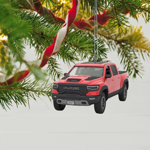 New! 2021 Dodge Ram 1500 Pickup Truck Hallmark Keepsake Christmas Ornament Metal - Picture 5 of 5